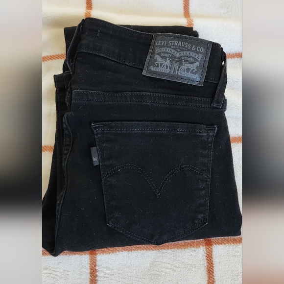 Levi's 711 Skinny Black Jeans Size 26 - Picture 7 of 8